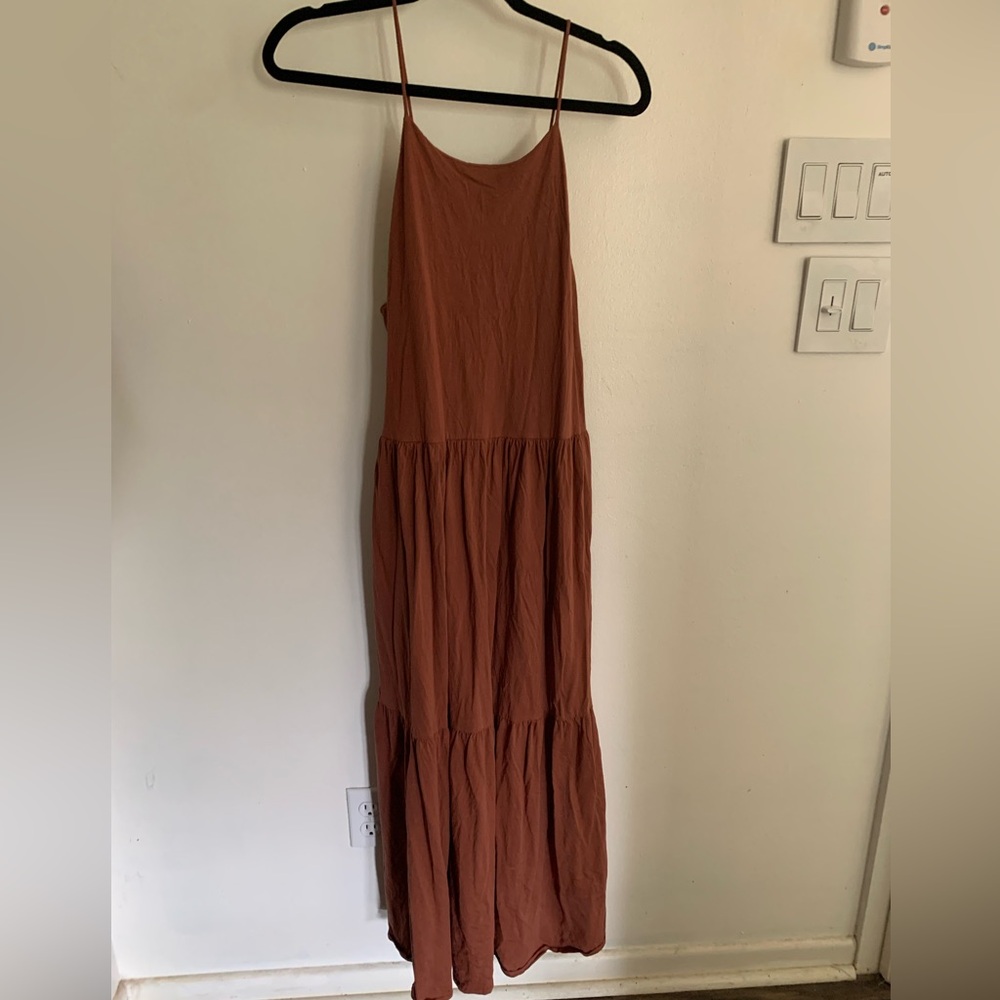 NWOT Zara Terracotta Brown Maxi Dress